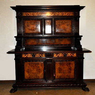 Antica credenza doppio corpo stile Bolognese - Primo '900