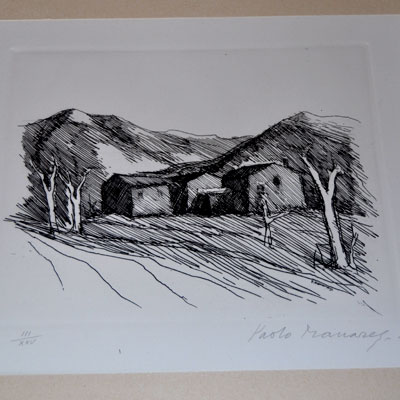 PAOLO MANARESI - Paesaggio di collina 