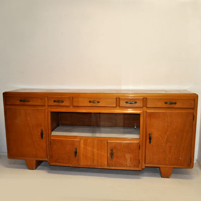 Buffet Credenza Servante in Pioppo e Rovere - Anni '40
